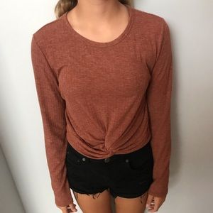 Forever 21 Long Sleeve Crip Top